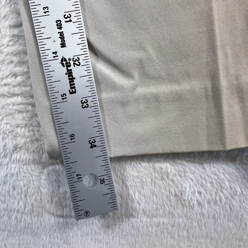 Brooks Brothers Clark Pants Mens 33x34 Beige Stretch Chino Flat Front Casual